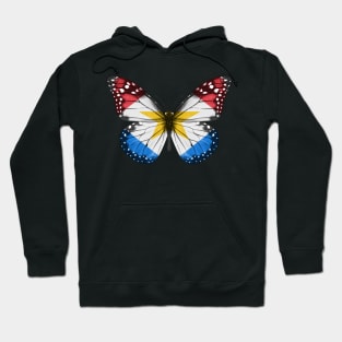 Saba Islander Flag  Butterfly - Gift for Saba Islander From Saba Island Hoodie